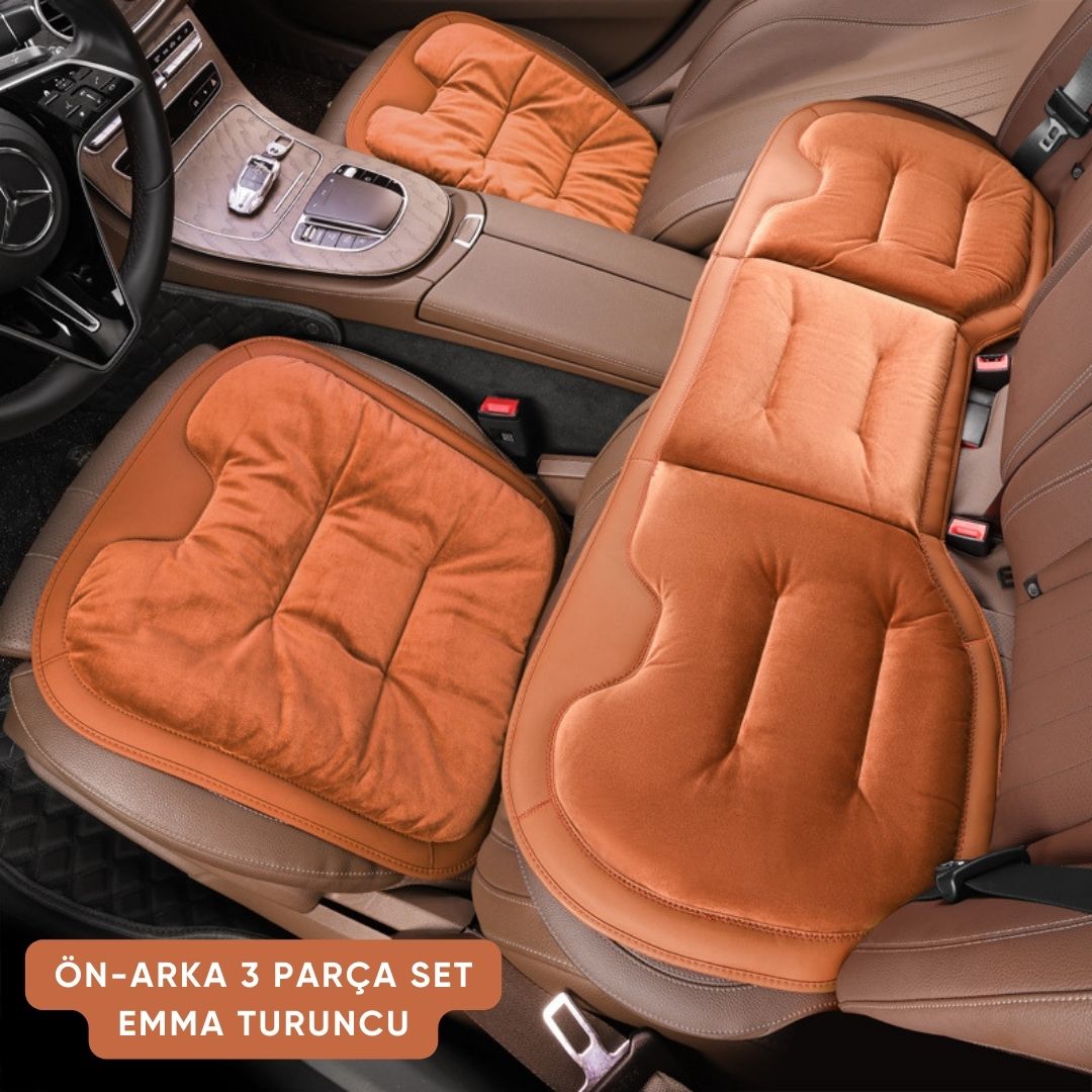 AutoPro® Ön-Arka 3 Parça Flanel Oturma Minderi Seti
