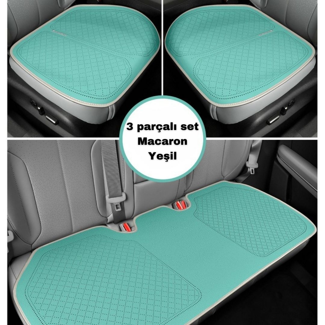 AutoPro® Ön-Arka 3 Parça Delikli Tasarım Koltuk Koruyucu Set (Premium-Üst Kalite)