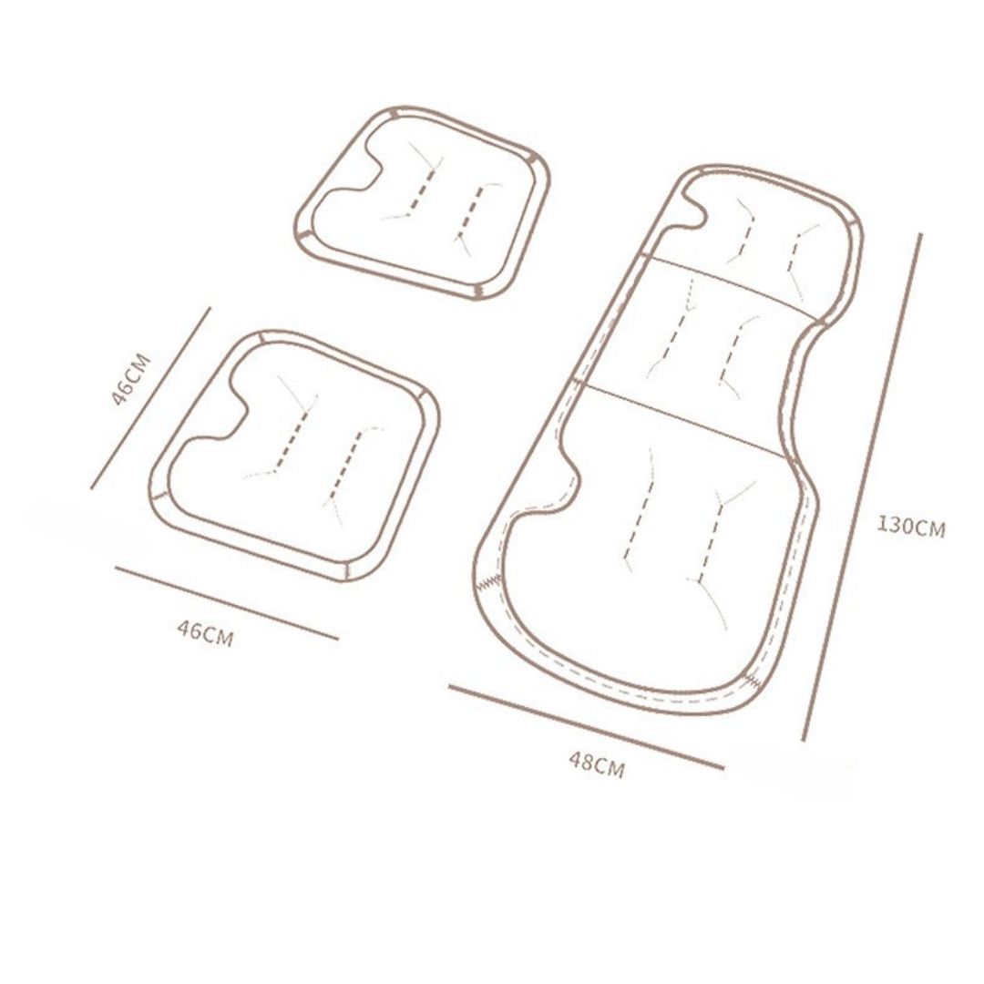 AutoPro® Ön-Arka 3 Parça Flanel Oturma Minderi Seti