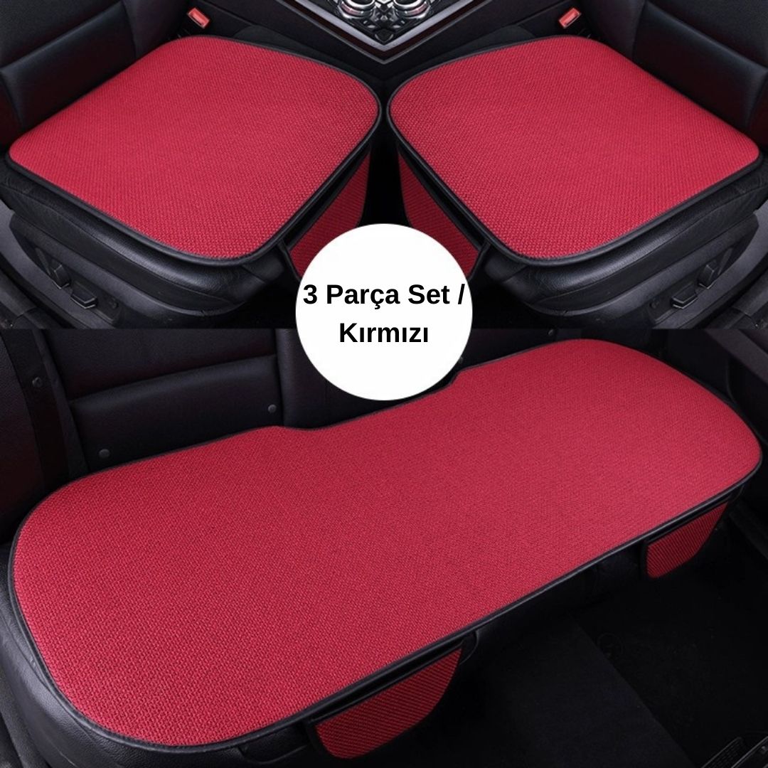 Autopro® Keten Kumaş Koltuk Koruma Minderi - Ön Cepli