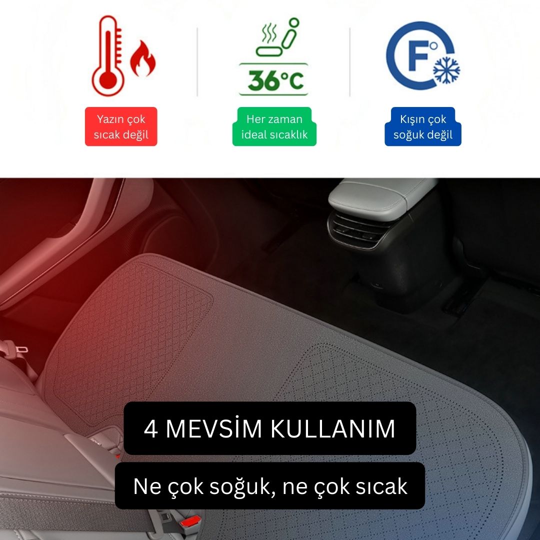 AutoPro® Ön-Arka 3 Parça Delikli Tasarım Koltuk Koruyucu Set (Premium-Üst Kalite)