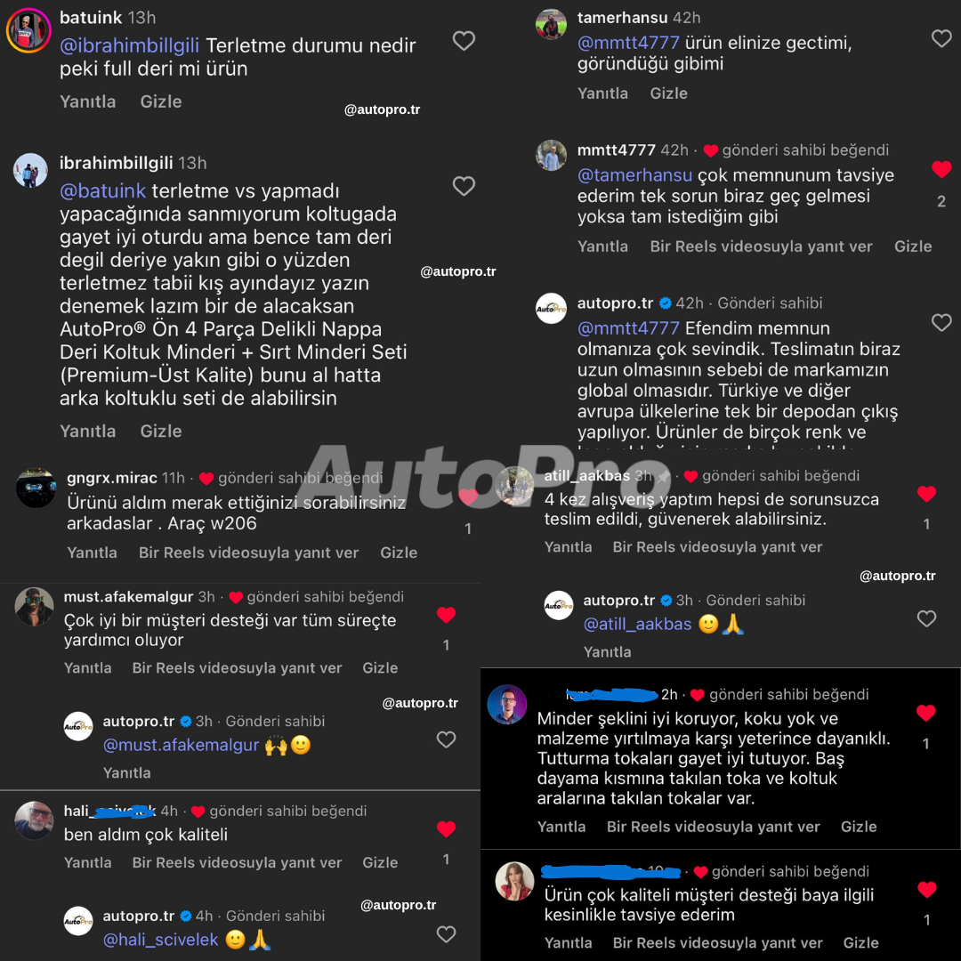 AutoPro® Ön-Arka Delikli Nappa Deri Oturma Minderi + Sırt Minderi Seti (Premium-Üst Kalite)