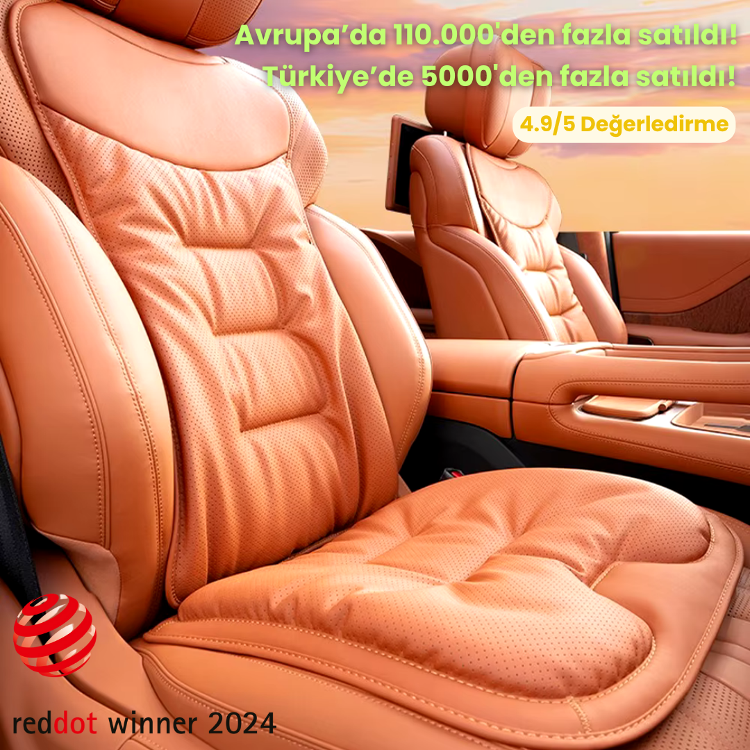 AutoPro® Ön-Arka 7 Parça Delikli Nappa Deri Koltuk Minderi + Sırt Minderi Seti (Premium-Üst Kalite)