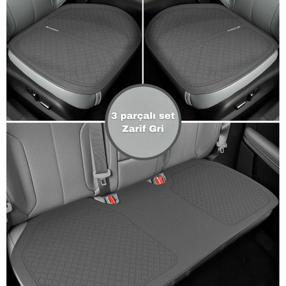 AutoPro® Ön-Arka 3 Parça Delikli Tasarım Koltuk Koruyucu Set (Premium-Üst Kalite)