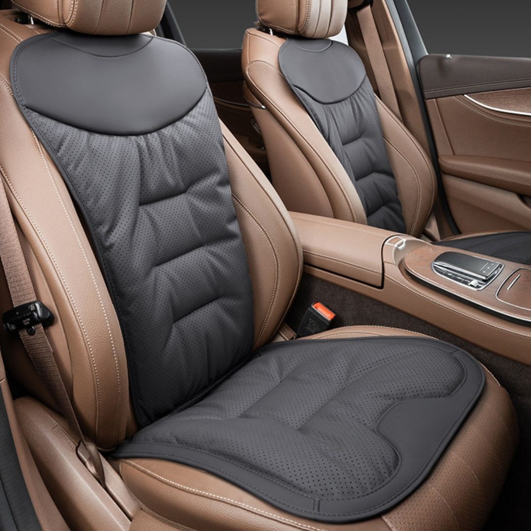 AutoPro® Ön-Arka Delikli Nappa Deri Oturma Minderi + Sırt Minderi Seti (Premium-Üst Kalite)