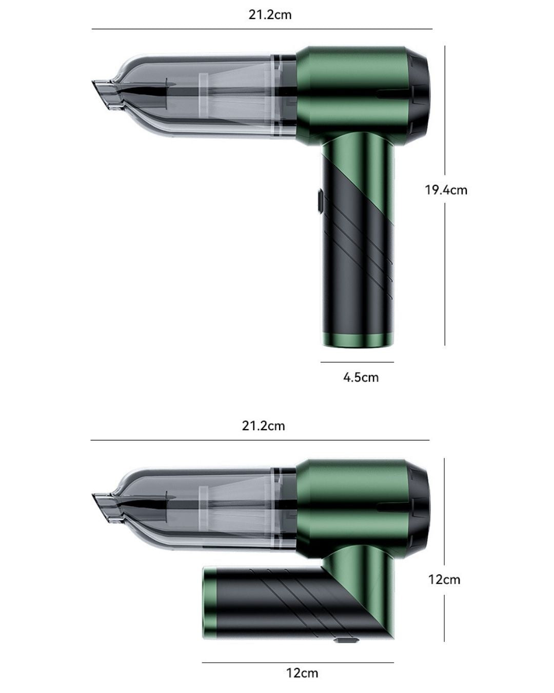 AutoPro® Premium Şarjlı Araç Süpürgesi - 18000pa Güçlü Portatif 3 Kademeli