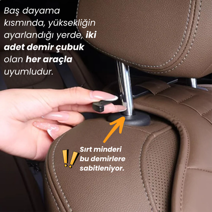 AutoPro® Ön-Arka Delikli Nappa Deri Oturma Minderi + Sırt Minderi Seti (Premium-Üst Kalite)