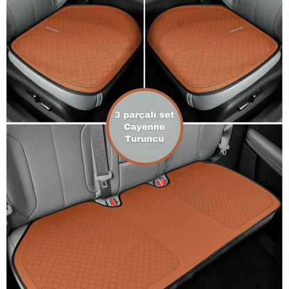 AutoPro® Ön-Arka 3 Parça Delikli Tasarım Koltuk Koruyucu Set (Premium-Üst Kalite)