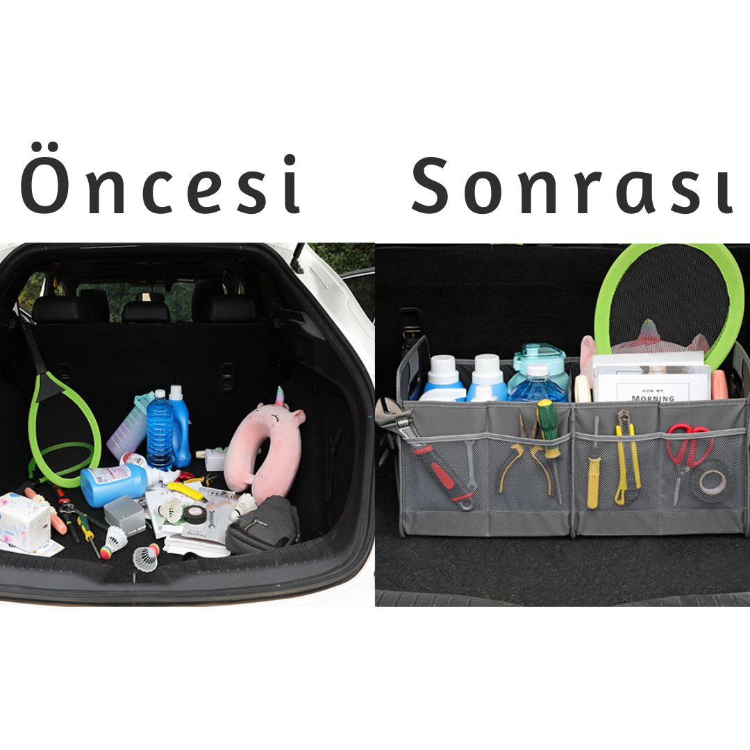 AutoPro® Bagaj Düzenleyici Organizer Çok Bölmeli - 600D Kumaş