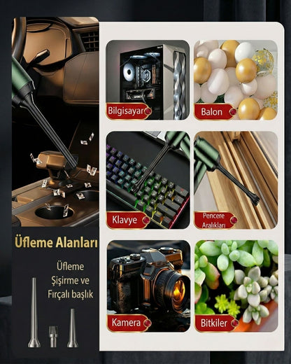 AutoPro® Premium Şarjlı Araç Süpürgesi - 18000pa Güçlü Portatif 3 Kademeli