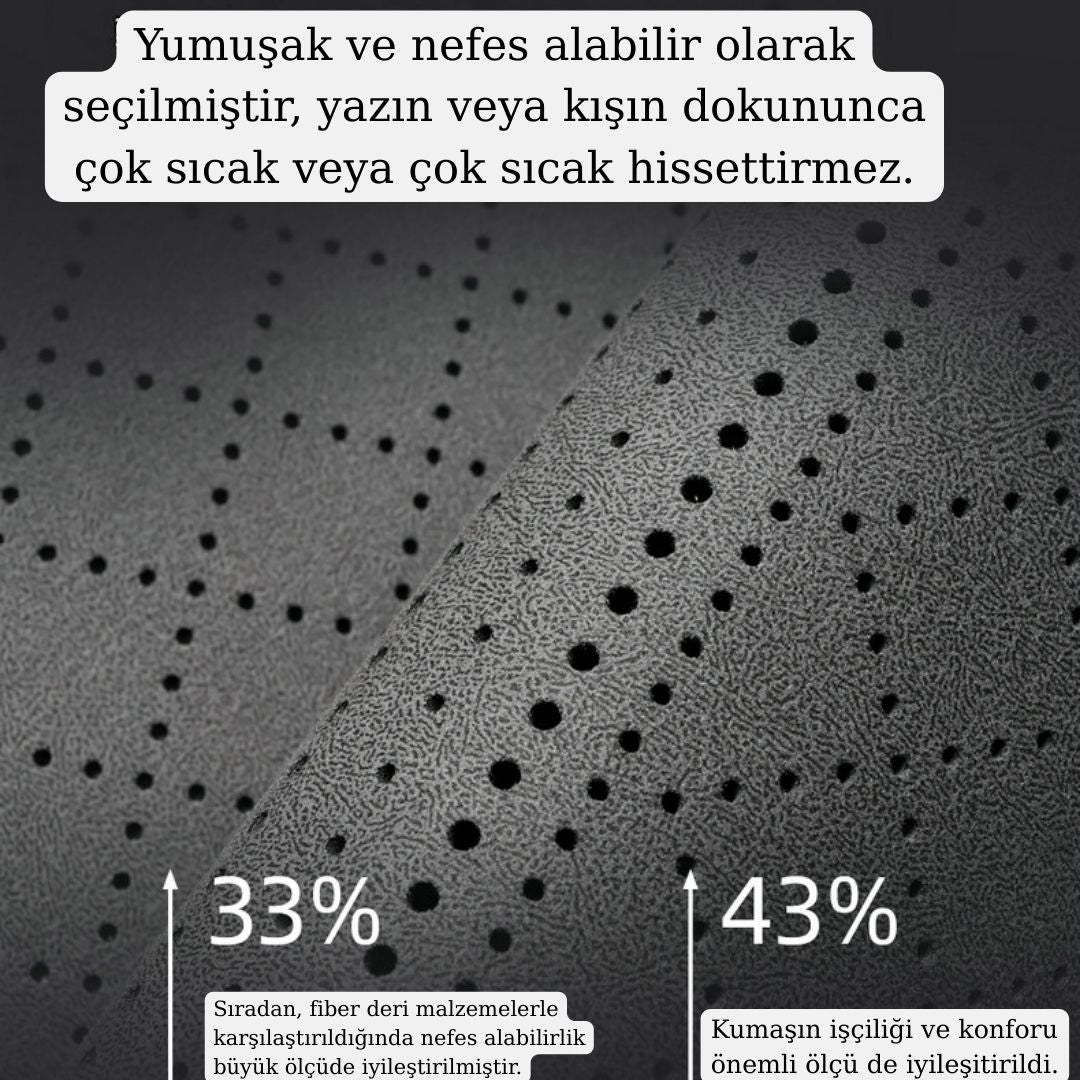AutoPro® Ön-Arka 3 Parça Delikli Tasarım Koltuk Koruyucu Set (Premium-Üst Kalite)