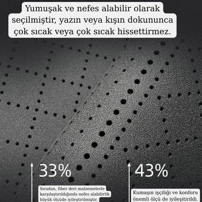 AutoPro® Ön-Arka 3 Parça Delikli Tasarım Koltuk Koruyucu Set (Premium-Üst Kalite)
