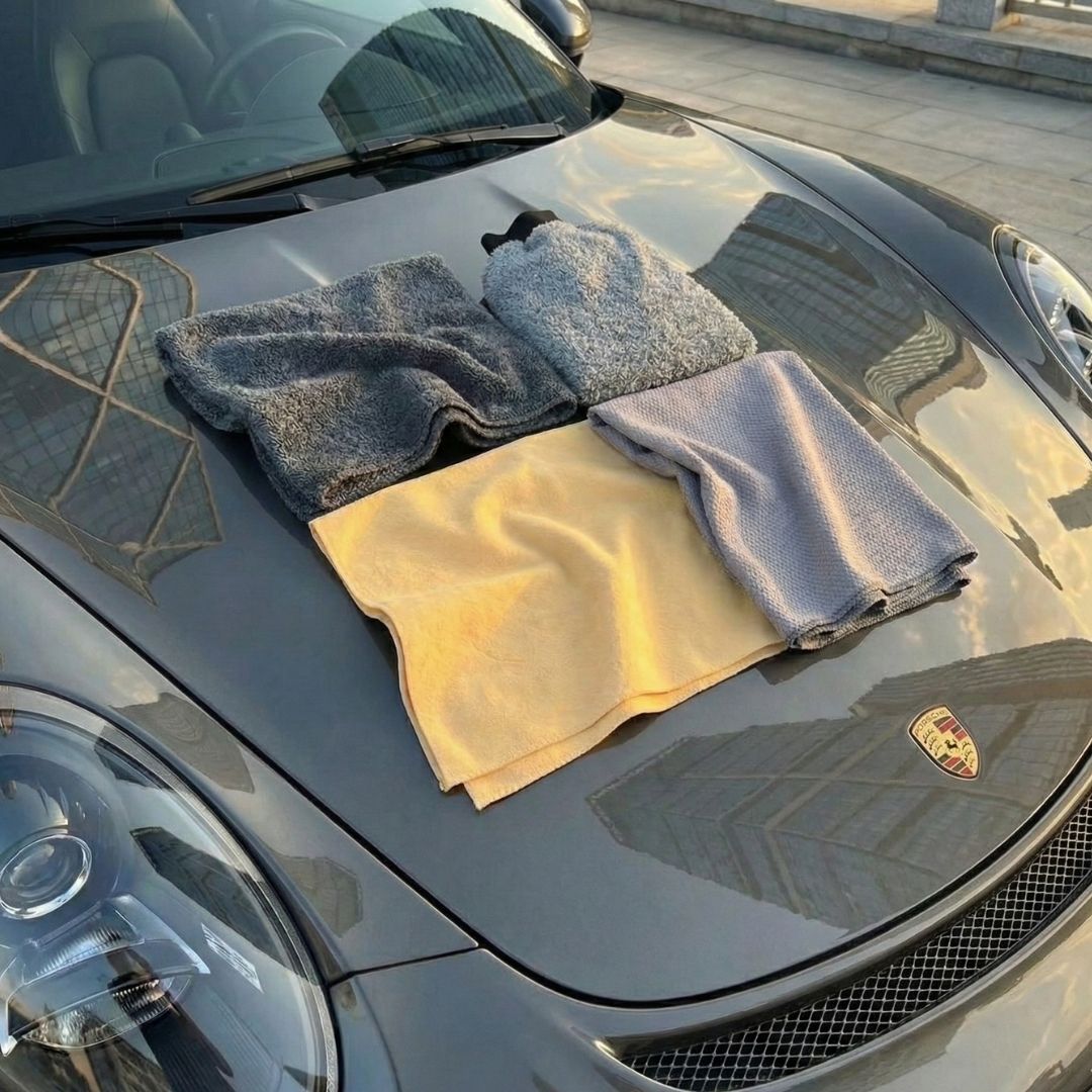 AutoPro® Premium 4'lü Mikrofiber Oto Yıkama Seti