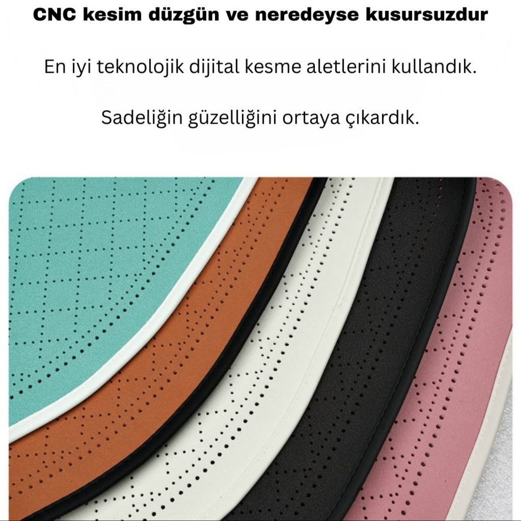 AutoPro® Ön-Arka 3 Parça Delikli Tasarım Koltuk Koruyucu Set (Premium-Üst Kalite)