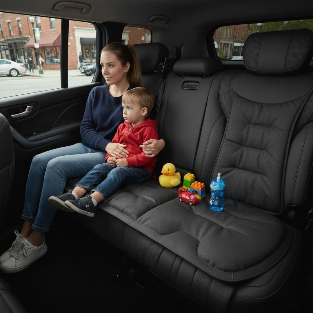 AutoPro® Ön-Arka Delikli Nappa Deri Oturma Minderi + Sırt Minderi Seti (Premium-Üst Kalite)