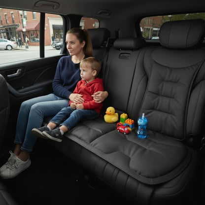 AutoPro® Ön-Arka Delikli Nappa Deri Oturma Minderi + Sırt Minderi Seti (Premium-Üst Kalite)